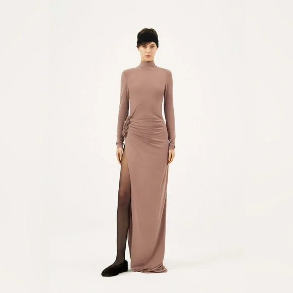 Magda Butrym high neck Dress in mauve - Picture 3 of 4